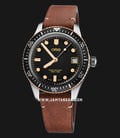 Oris Divers 01-733-7747-4354-07-5-17-45 Sixty-Five Black Dial Brown Leather Strap-0